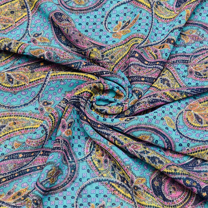 Szyfon Drukowany Wzory Orientalne - Textil World