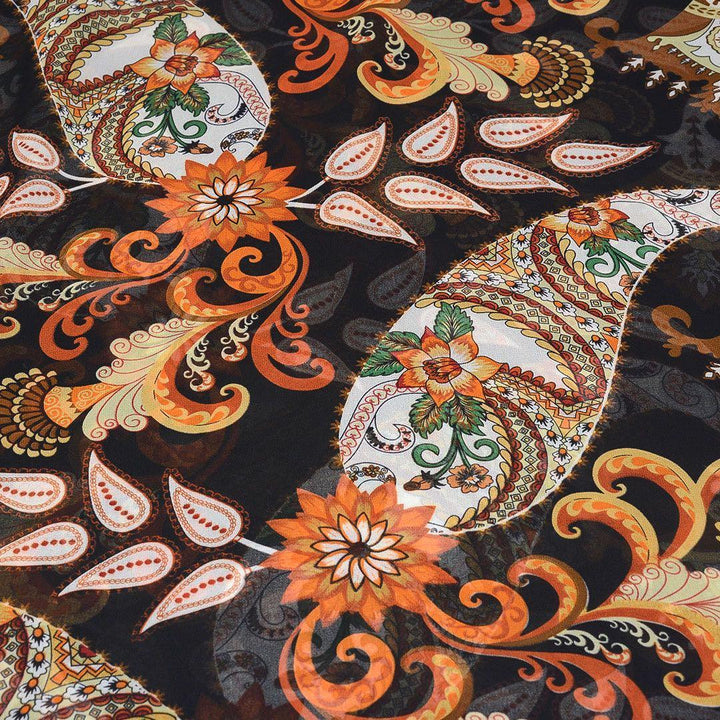 Szyfon Drukowany Wzory Orientalne - Textil World