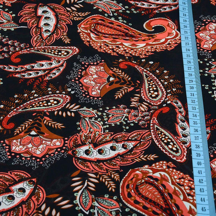 Szyfon Drukowany Wzory Orientalne - Textil World