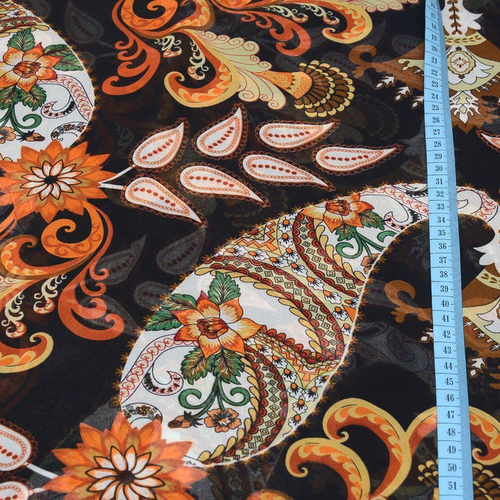 Szyfon Drukowany Wzory Orientalne - Textil World
