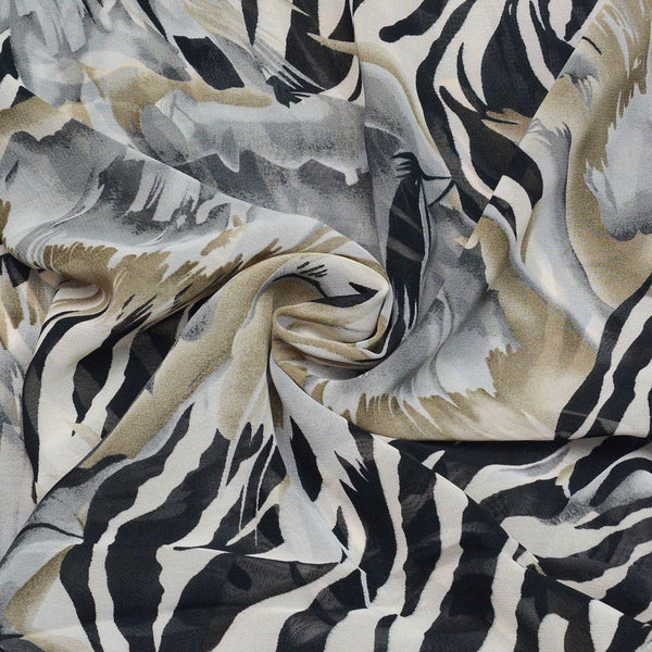 Szyfon Drukowany Zebra - Textil World