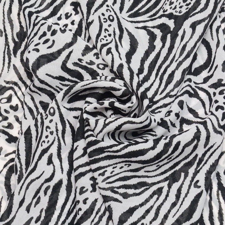 Szyfon Drukowany Zebra - Textil World
