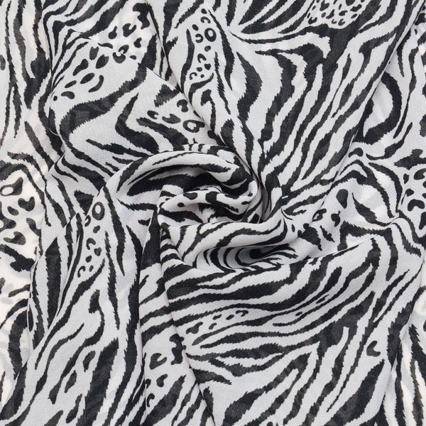 Szyfon Drukowany Zebra - Textil World