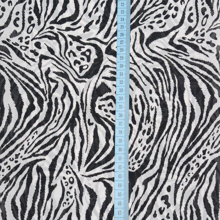 Szyfon Drukowany Zebra - Textil World
