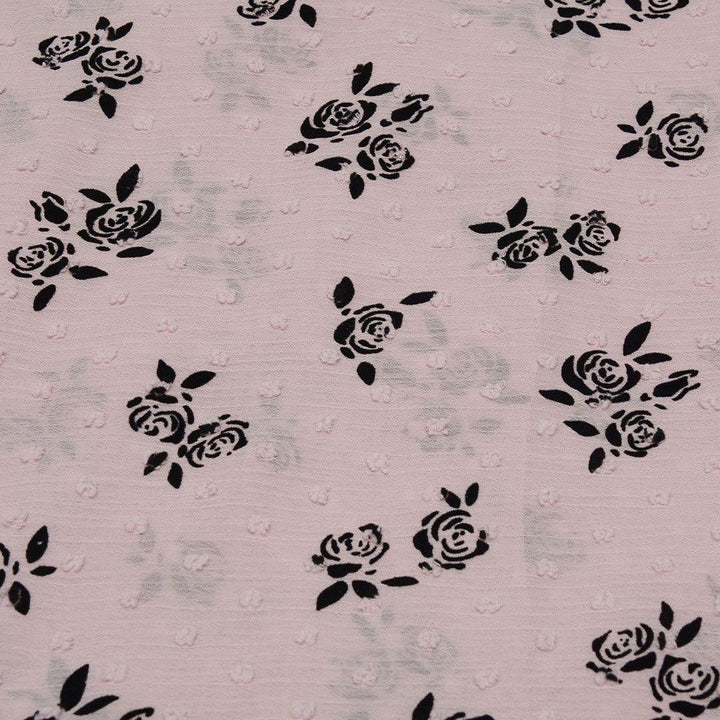 Szyfon Flokowany Kwiaty - Textil World
