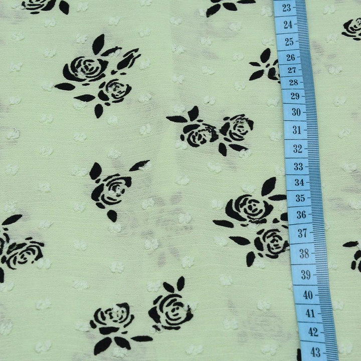 Szyfon Flokowany Kwiaty - Textil World