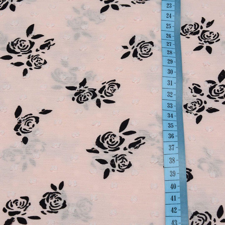 Szyfon Flokowany Kwiaty - Textil World