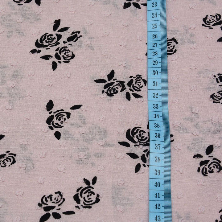 Szyfon Flokowany Kwiaty - Textil World