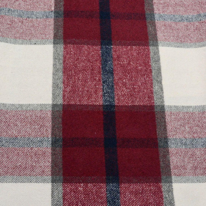 Wełna Drukowana Kratka Czerwona - Textil World