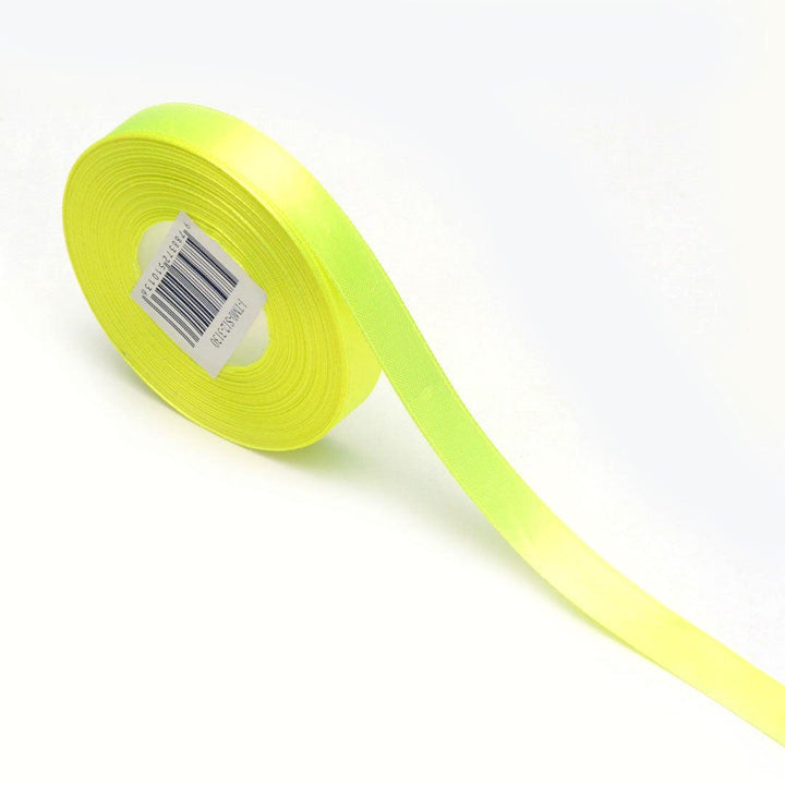 Wstążka Atłasowa Neonowa Cytryna 15 mm - Textil World
